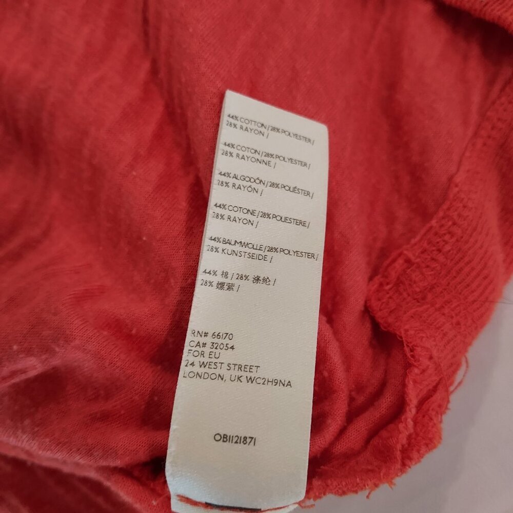 Free People Back At It Henley Oversized Orange Top Size XS - Picture 9 of 11